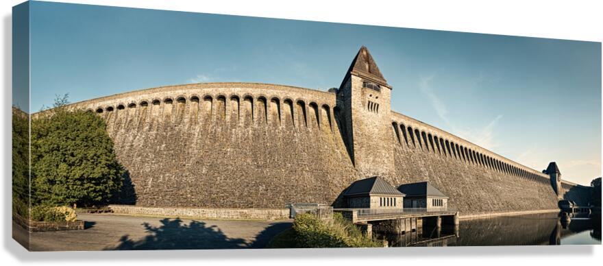 Mohne Dam Panorama Canvas Print