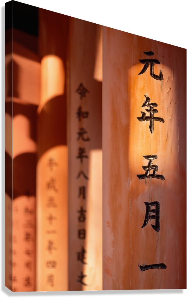 Torii Gate Inscription Canvas Print