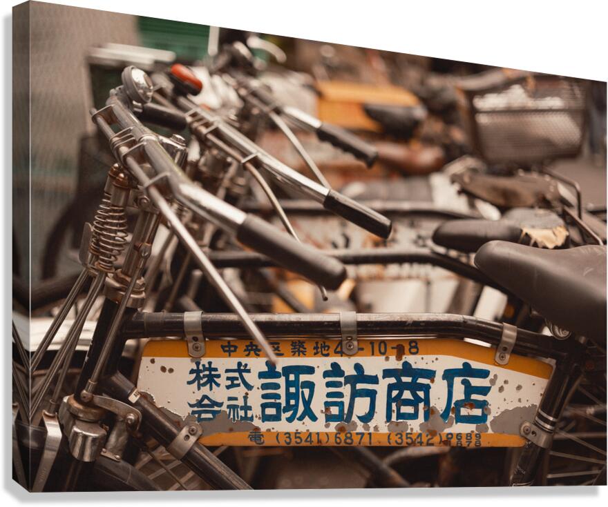 Fish Market Bicycles Canvas Print