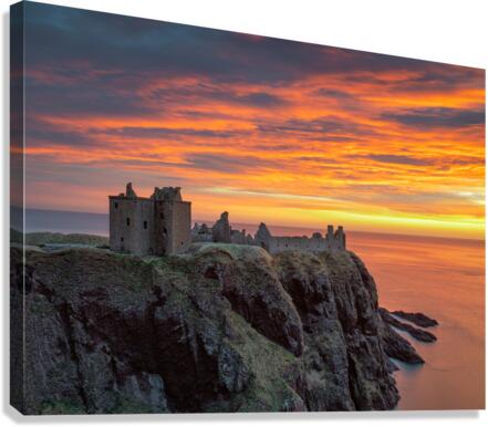 Fire Over Dunnottar Canvas Print