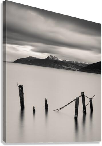 Six Posts in Loch Ness Canvas Print