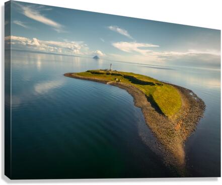 Pladda Island and Lighthouse Canvas Print