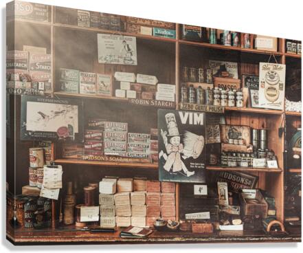 Vintage Soap Store Canvas Print