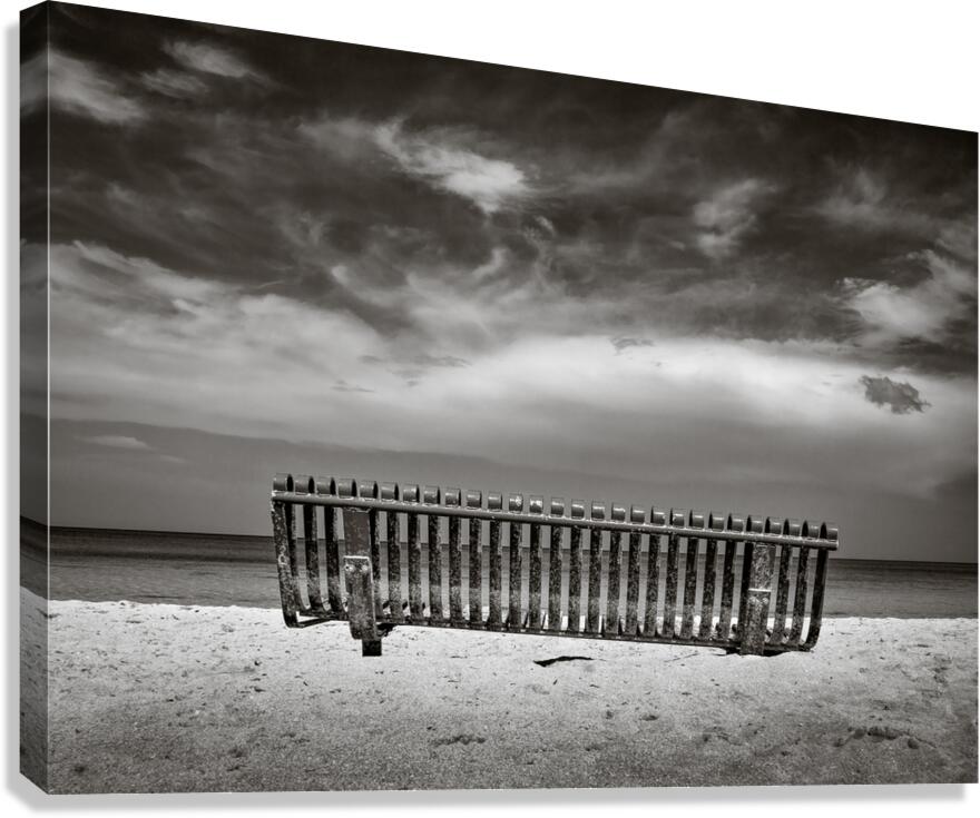 Beach Bench Canvas Print