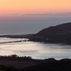 Barmouth Bridge at Sunset