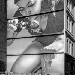 Girl with Magnifying Glass and subject