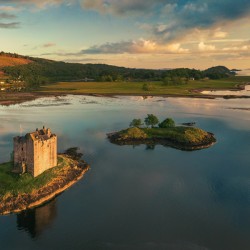 Last Light at Castle Stalker