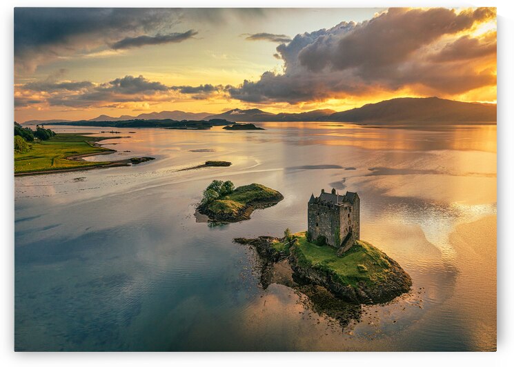 Castle Stalker Sunset by Dave Bowman