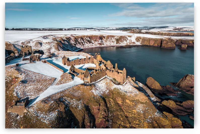 Dunnottar Winter View by Dave Bowman
