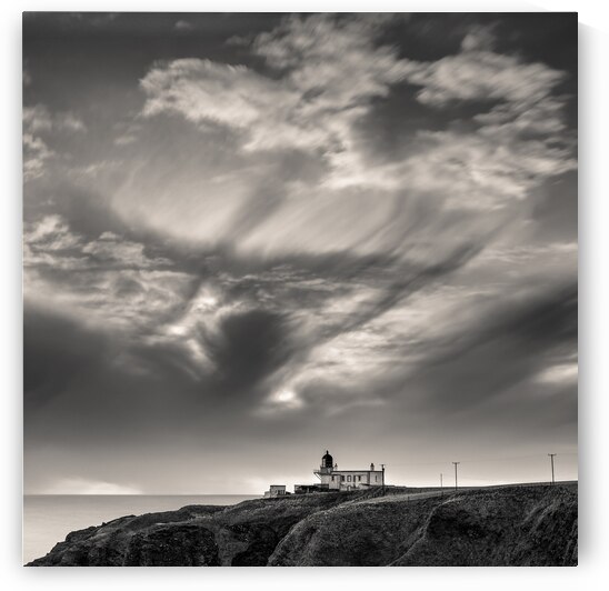 Clouds Over Tod Head Lighthouse by Dave Bowman