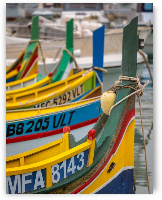 Maltese Luzzu Boats by Dave Bowman