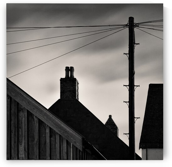 Footdee Rooftops at Dusk by Dave Bowman