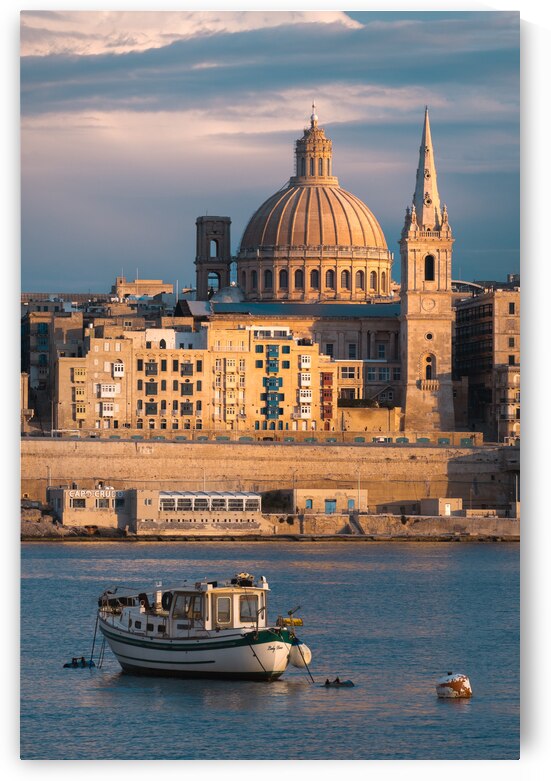 Evening Sunlight on Valletta by Dave Bowman