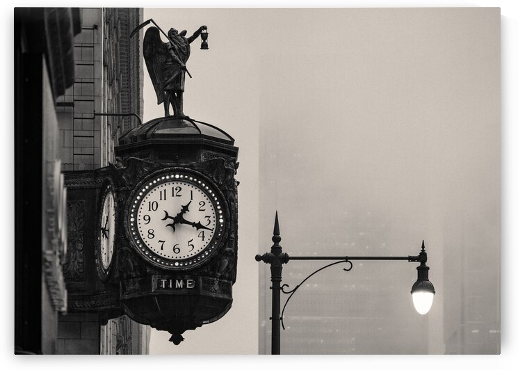 Father Time Clock Chicago by Dave Bowman