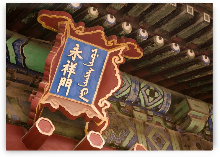 Chinese Ancient Palace Plaque by Dave Bowman