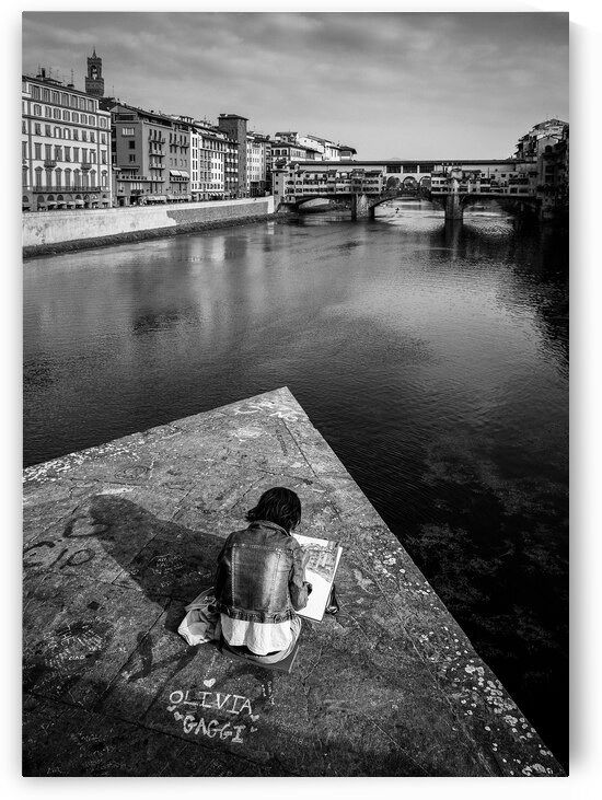 Sketching the Ponte Vecchio by Dave Bowman