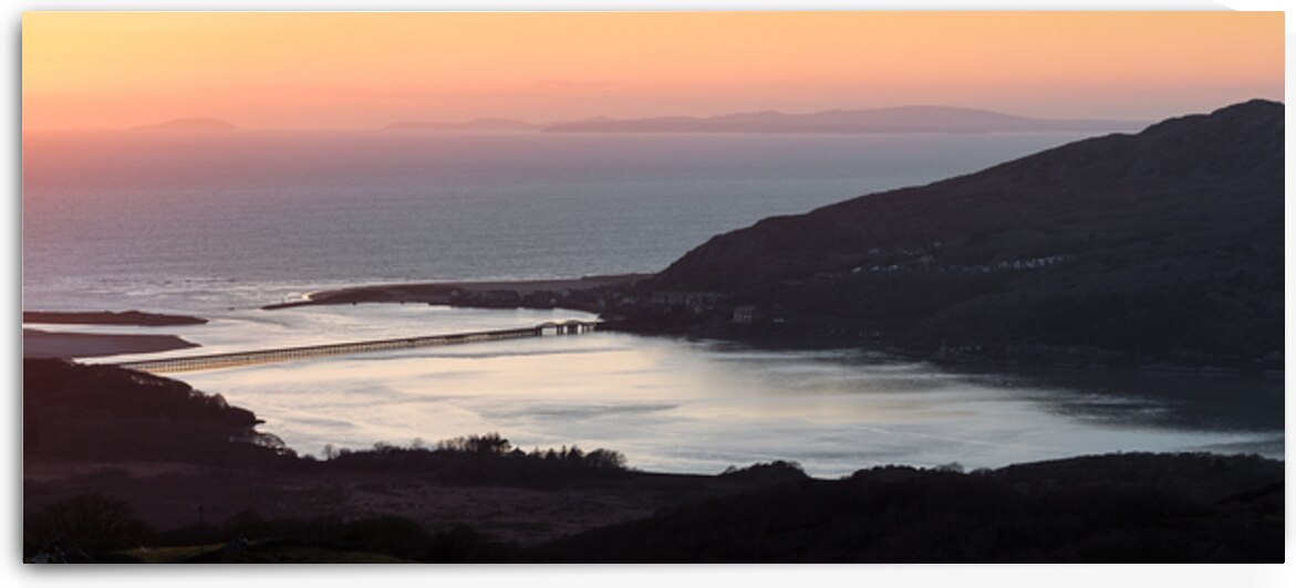 Barmouth Bridge at Sunset by Dave Bowman