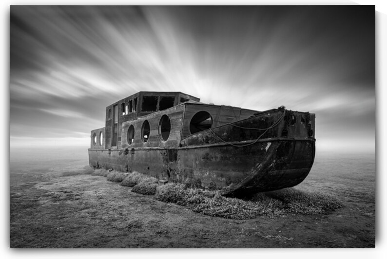 Blakeney Boat Wreck by Dave Bowman