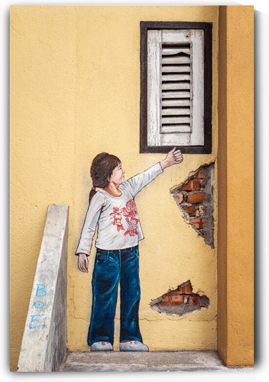 Ipoh Girl and Shutter by Dave Bowman