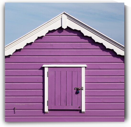 Purple Beach Hut by Dave Bowman