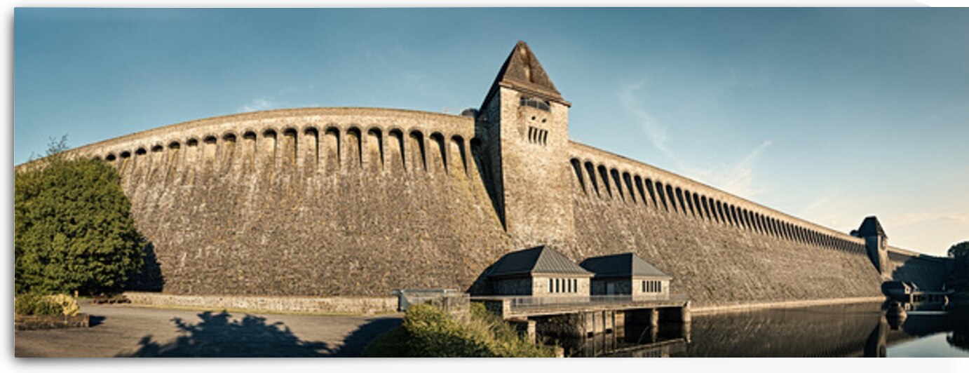 Mohne Dam Panorama by Dave Bowman