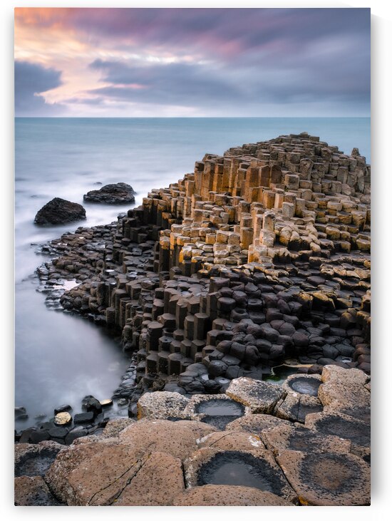 Giants Causeway Sunset by Dave Bowman