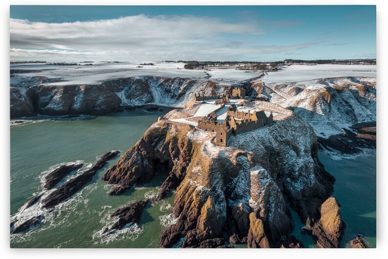 Winter at Dunnottar Castle by Dave Bowman