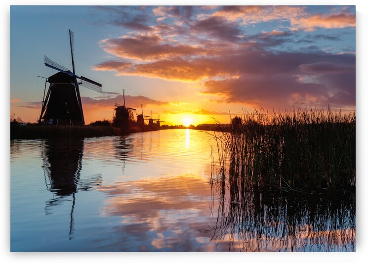 Kinderdijk Sunrise by Dave Bowman