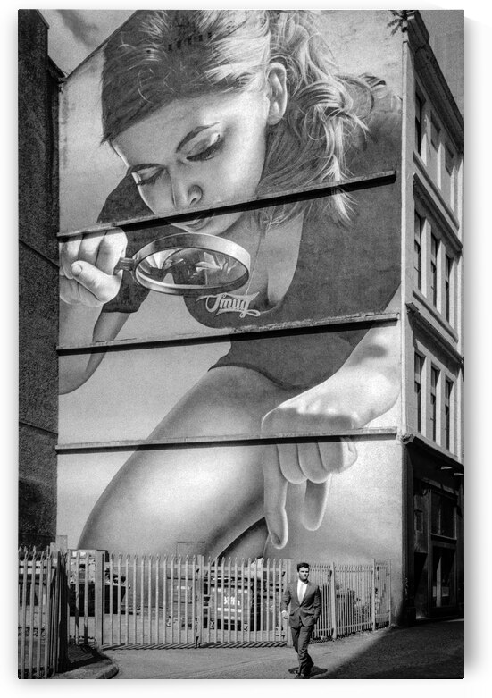 Girl with Magnifying Glass and subject by Dave Bowman