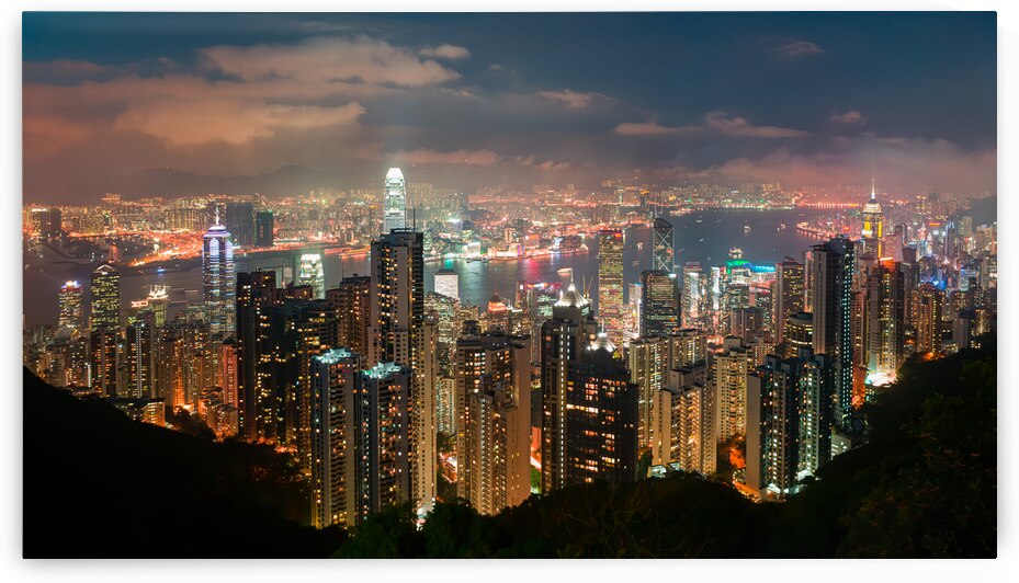 Hong Kong at Night by Dave Bowman
