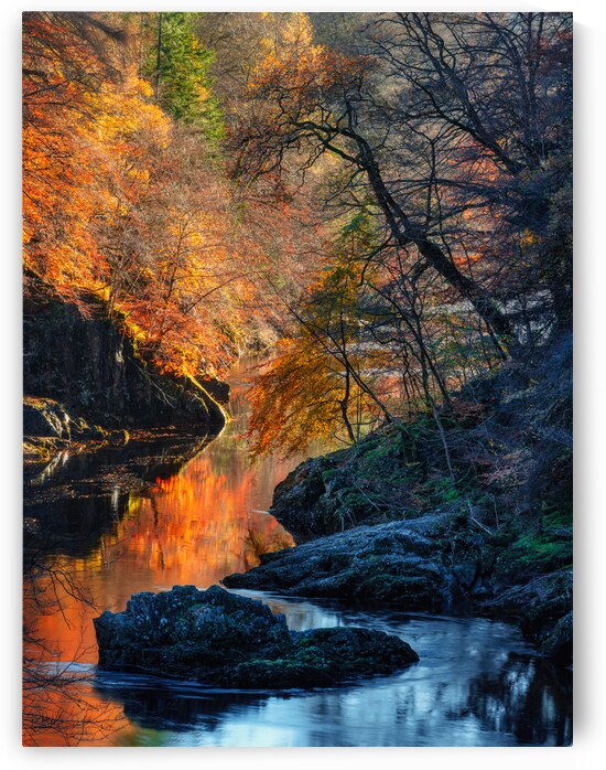 Autumn on River Garry by Dave Bowman