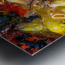 Fish Fight Metal print