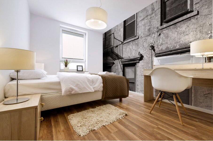 Old Apartments Mural print