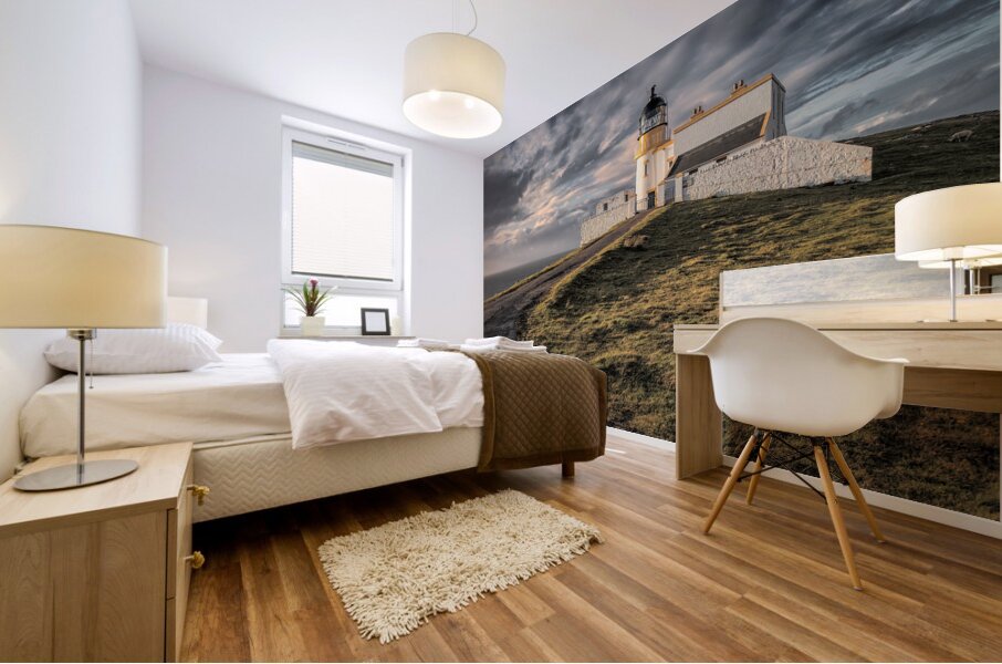 Stoer Head Lighthouse Sunset Mural print
