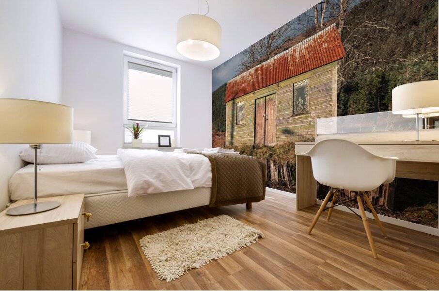 Rannoch Station Hut Mural print