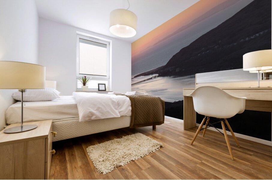 Barmouth Bridge at Sunset Mural print