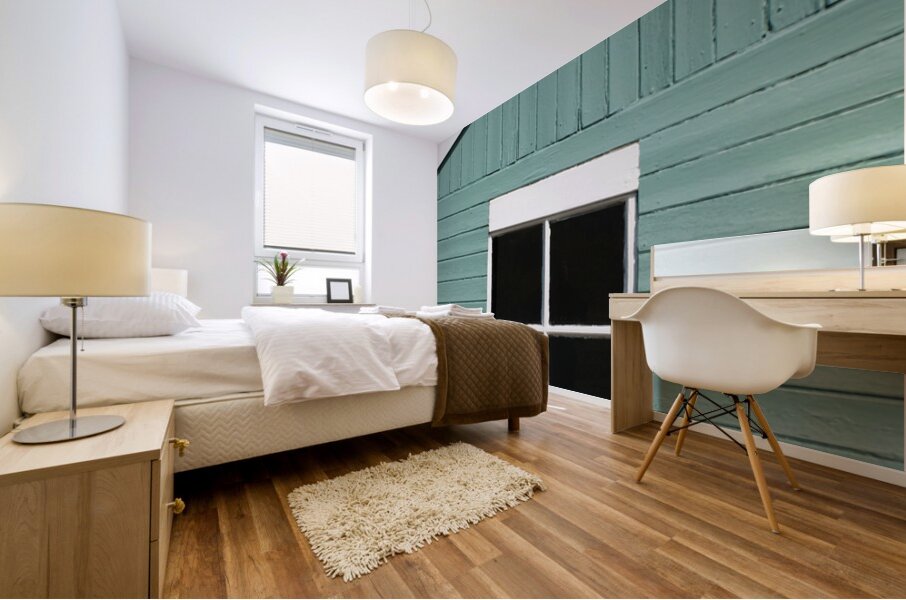 Beach Hut Window Mural print