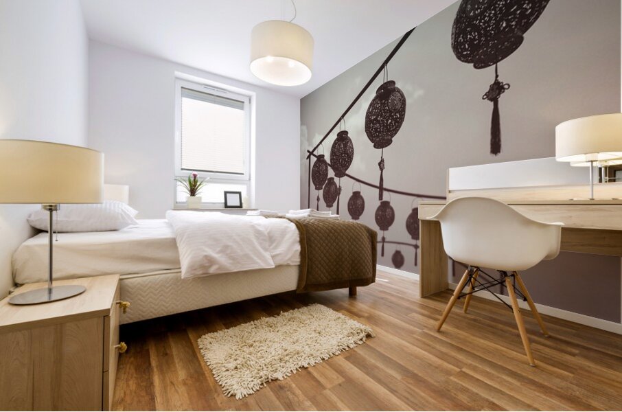 Lee Jetty Lanterns Mural print