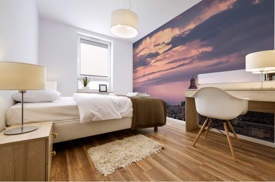 Last Light Over Valletta Mural print
