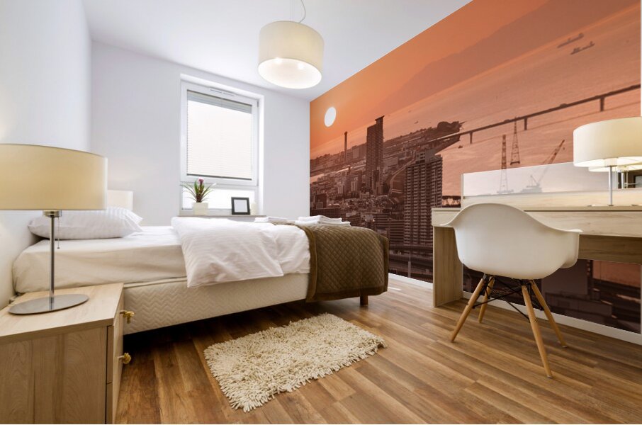 Osaka Bay Sunset Mural print