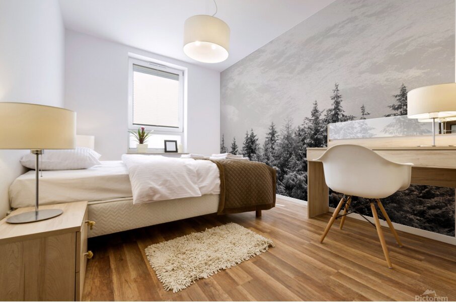 Snowcapped Firs Mural print