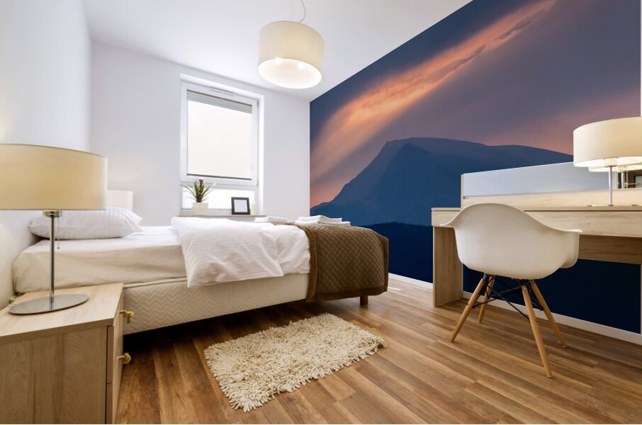 Last Light Over Snowdonia Mural print