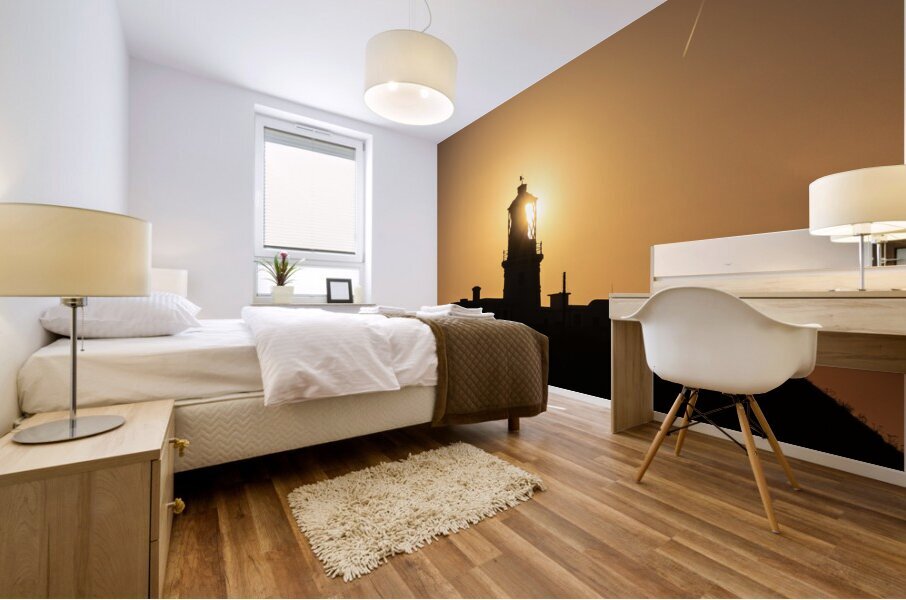 Strumble Head Lighthouse Silhouette Impression murale