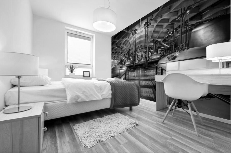 Scottish Whisky Distillery - Black and White Edition Mural print