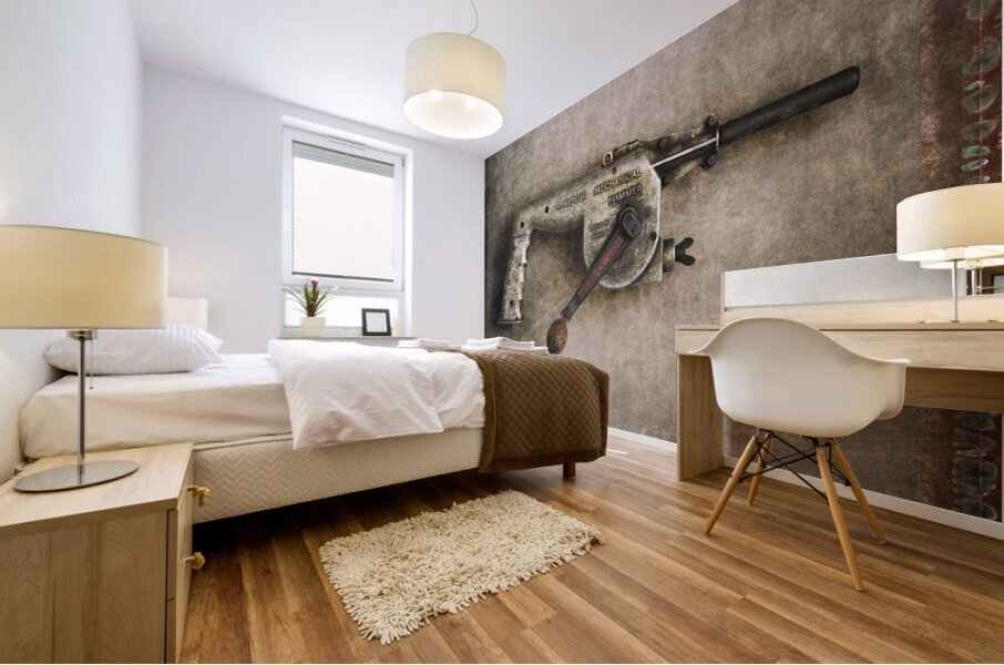 Vintage Mechanical Hammer Mural print