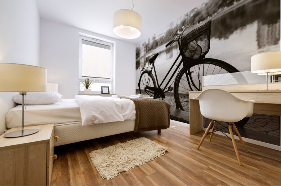 Bicycle by Hoan Kiem Lake Mural print