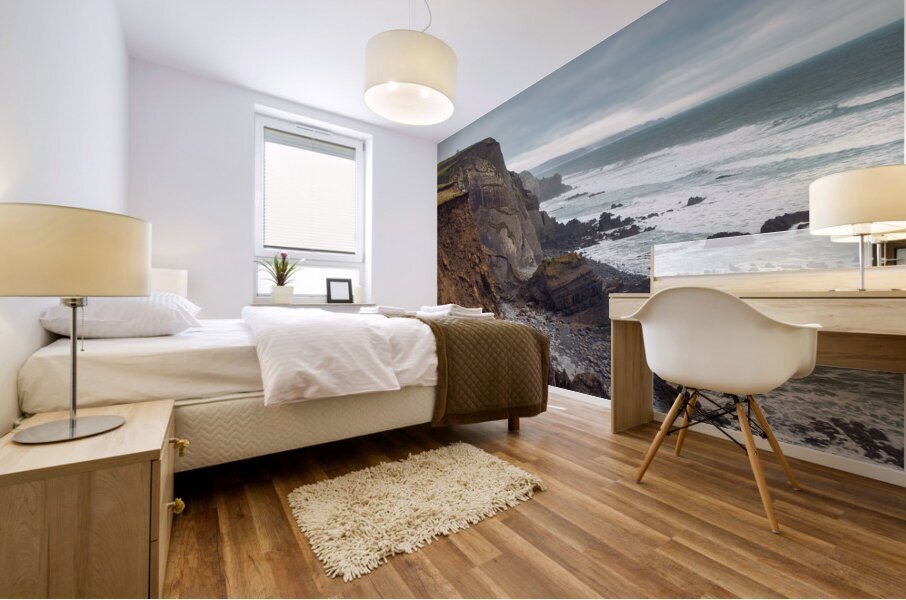 Coastal Walk at Sandymouth Mural print