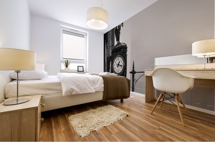 Father Time Clock Chicago Mural print