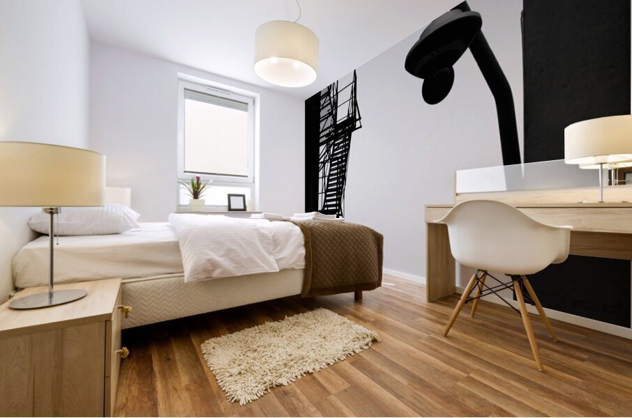 Alley Silhouettes Mural print