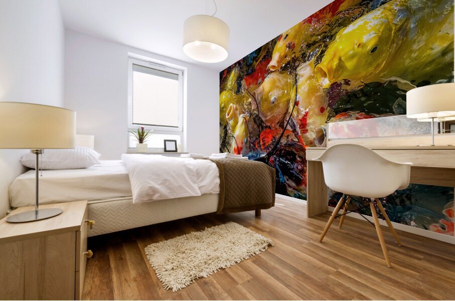 Fish Fight Mural print